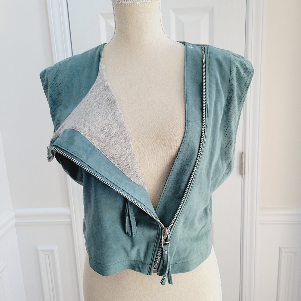 Iro‎ Suede Moto Asymmetrical Zip Front Vest - Picture 9 of 14